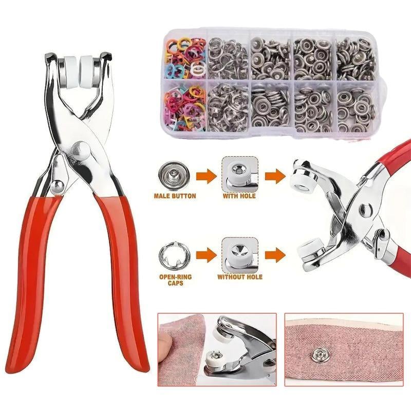 🏆 10,000 Sold This Week✨Metal Snap Buttons with Fastener Pliers Kit