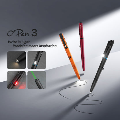 🎉🎉O'Pen 3 Multifunctional Pen Light with 120 Lumens & Green Laser