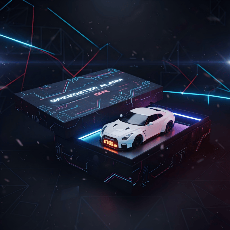 🎁Last Day 50%OFF⏰ Hypercar Alarm Clock🏎️Realistic Engine & Light Effects