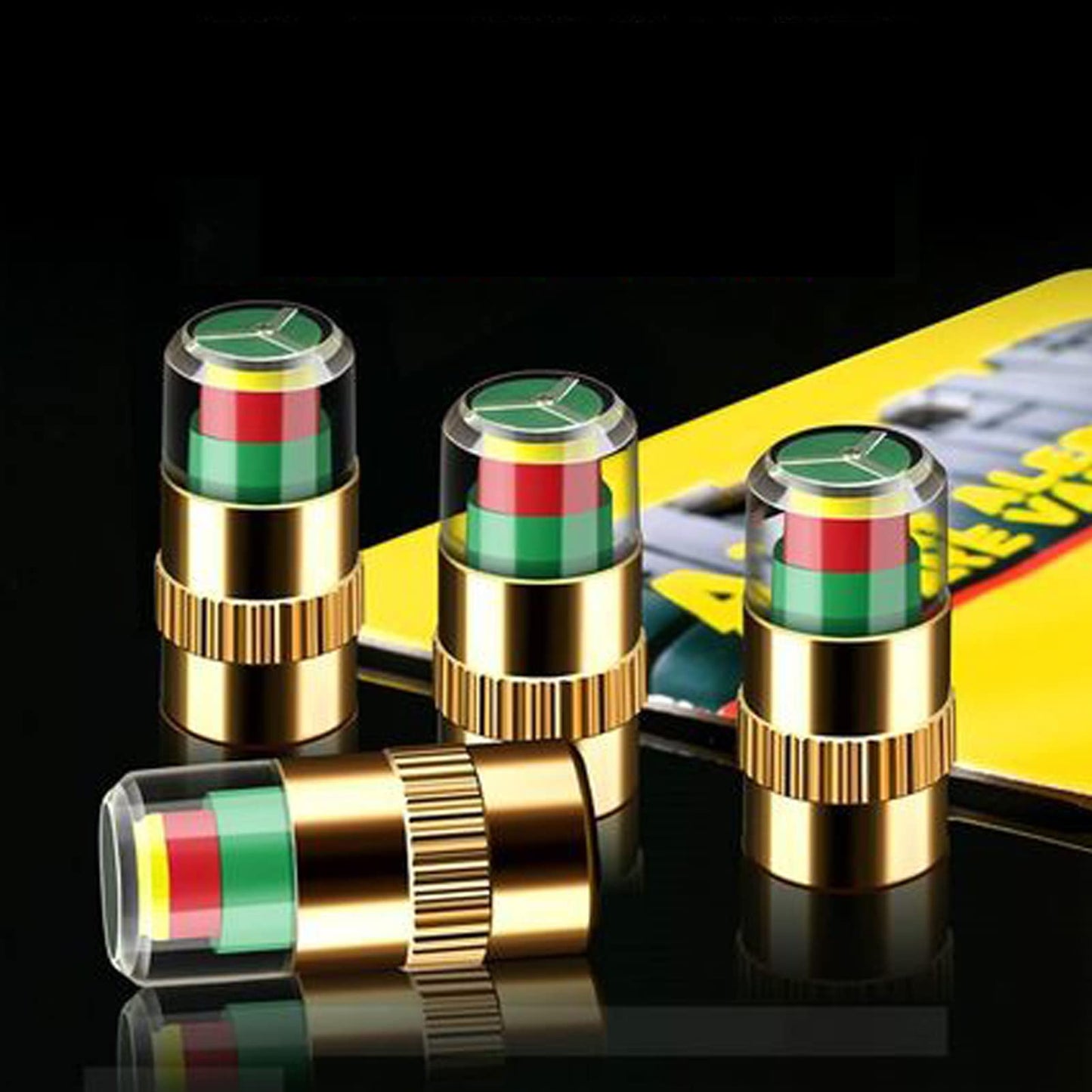 4Pcs Car Tire Pressure Monitor Valve Stem Caps